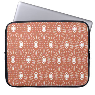 Boho Chic Flowers: Modern Seamless Design Laptop Sleeve