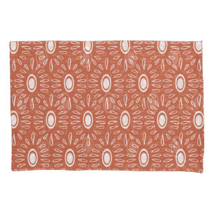 Boho Chic Flowers: Modern Seamless Design Pillowcase