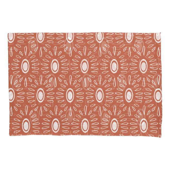 Boho Chic Flowers: Modern Seamless Design Pillowcase (Front)