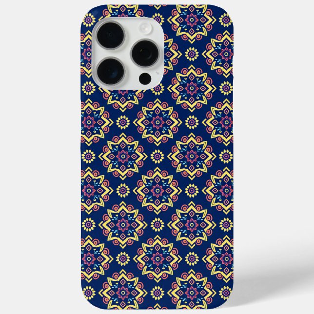 Boho Chic Geometric Floral Pattern Case-Mate iPhone Case (Back)
