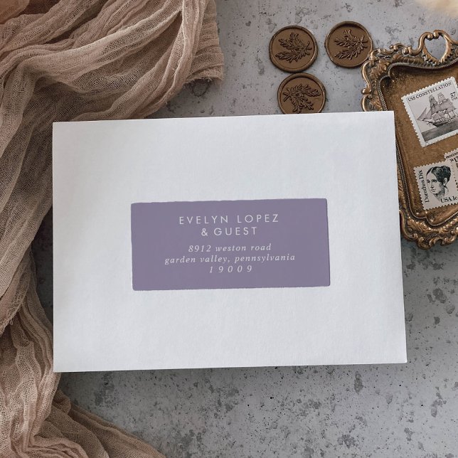 Boho Chic Lavender Purple Guest Address Labels (Creator Uploaded)