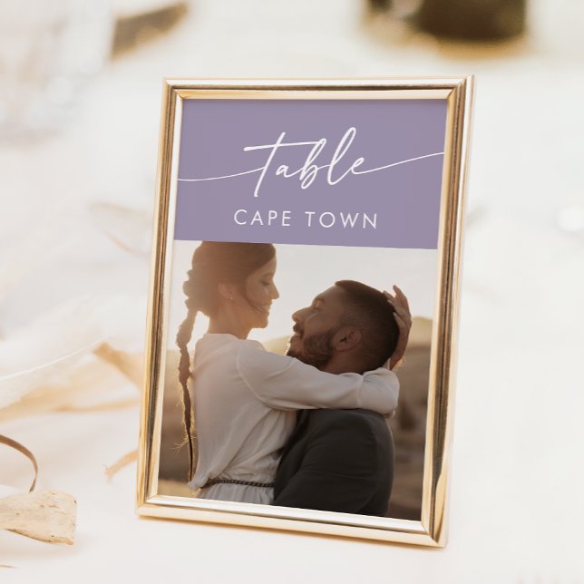 Boho Chic Lavender Purple Photo Table Numbers (Creator Uploaded)