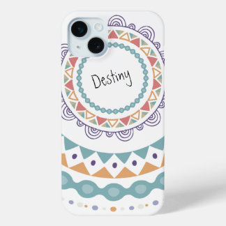 Boho Chic Mandala Design iPhone 15 Mini Case