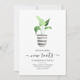 Boho Chic New Roots We've Moved Botanical Moving