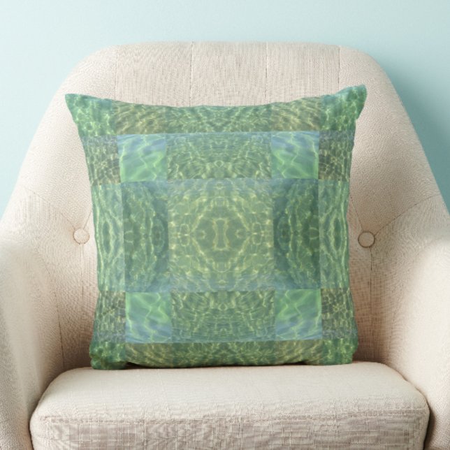 Boho Chic Ocean Green and Seafoam Cushion (Creator Uploaded)