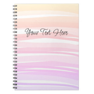 Boho Chic Ombre Colourful Abstract Lines Notebook