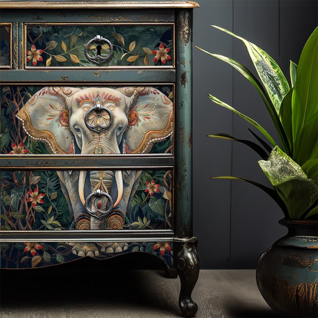 Boho Chic Painted Elephant Bohemian Tissue Paper (Creator Uploaded)