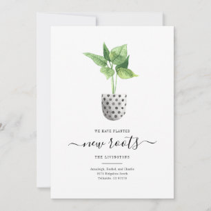 Boho Chic Plants We've Moved Moving Announcement