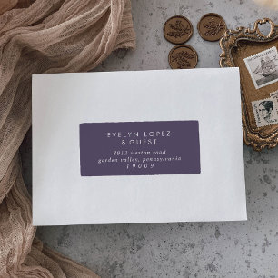 Boho Chic Plum Purple Guest Address Labels