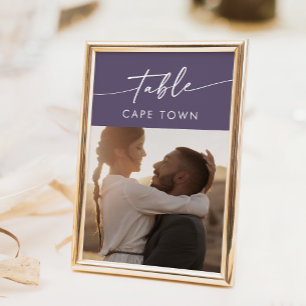 Boho Chic Plum Purple Photo Table Numbers