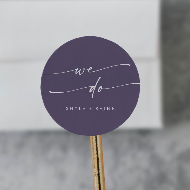 Boho Chic Plum Purple We Do Envelope Seals (Creator Uploaded)