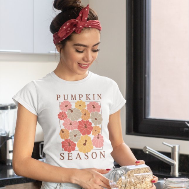Boho Chic Pumpkin Season Fall T-Shirt (Creator Uploaded)