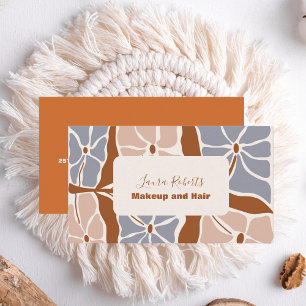 Boho Chic Retro Floral Business Card