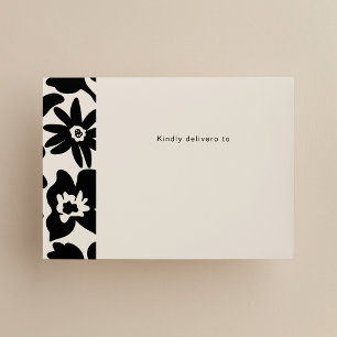Boho Chic Retro Floral Wedding Envelope