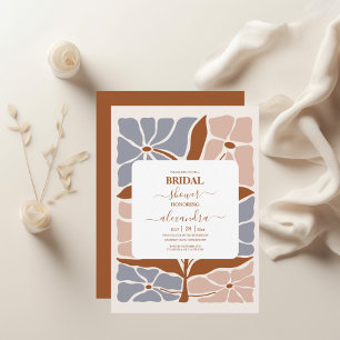 Boho Chic Retro Floral Wedding Invitation