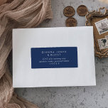 Boho Chic Royal Blue Guest Address Labels<br><div class="desc">These boho chic royal blue guest address labels are perfect for a minimalist wedding envelope. The bold dark blue modern bohemian design features simple rustic calligraphy with a unique yet classic style. Customise each label with the name and address of your recipients. There are 21 labels per sheet. Each individual...</div>