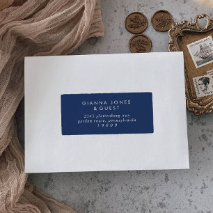 Boho Chic Royal Blue Guest Address Labels