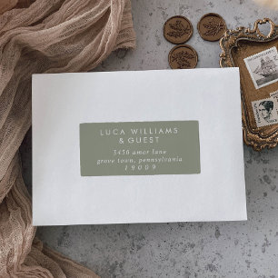 Boho Chic Sage Green Guest Address Labels