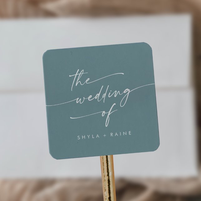Boho Chic Seafoam Teal Wedding Envelope Seals (Creator Uploaded)