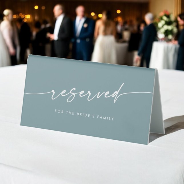 Boho Chic Seafoam Teal Wedding Reserved Sign (Creator Uploaded)