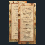 Boho Chic Sienna Wildflowers Elegant Wedding Program<br><div class="desc">This beautiful boho chic wedding program features a rustic floral design with a watercolor background bohemian country wildflowers and grasses in warm shades of terracotta, rust orange, and burnt sienna. The text is features elegant script calligraphy with space for the couple's name, wedding date, ceremony, bridal party, and a short...</div>