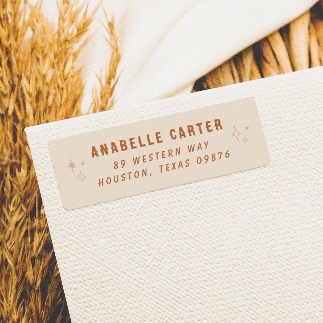 Boho Chic Sparkles Name & Return Address Label (Return Address Label Mock-up)