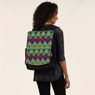 Boho Chic Style   African Mud Cloth Inspired Backpack