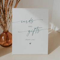 Boho Chic Teal and White Wedding Cards and Gifts