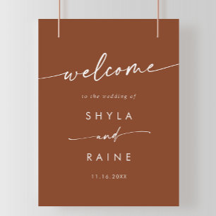 Boho Chic Terracotta DIY Wedding Welcome Sign
