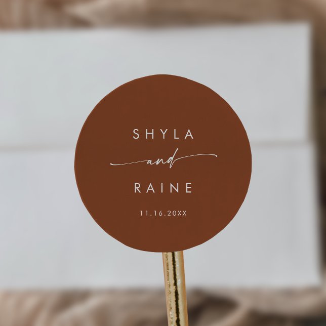 Boho Chic Terracotta Names Envelope Seals (Creator Uploaded)