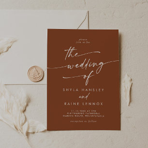 Boho Chic Terracotta The Wedding Of Invitation