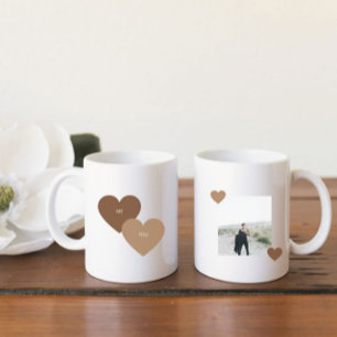 Boho Chic Terracotta valentine's Day couple photo  Coffee Mug