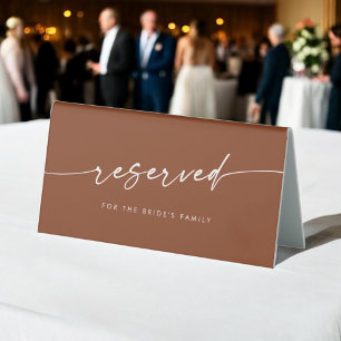 Boho Chic Terracotta Wedding Reserved Sign