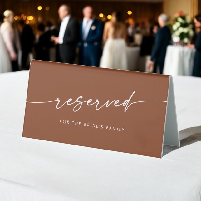 Boho Chic Terracotta Wedding Reserved Sign (Creator Uploaded)