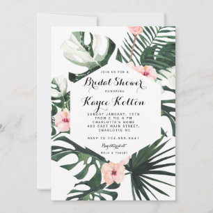 Boho Chic Tropical Bridal Shower INvitation