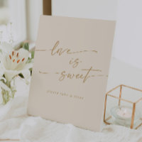 Boho Chic Vintage Gold Love Is Sweet Wedding