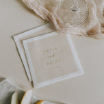 Boho Chic Vintage Gold Monogram Wedding Napkins<br><div class="desc">These boho chic vintage gold monogram wedding napkins are perfect for a minimalist wedding. The neutral gold and ivory cream modern bohemian design features simple rustic calligraphy with a unique yet classic style.

Personalise your cocktail napkins with your names and wedding date.</div>