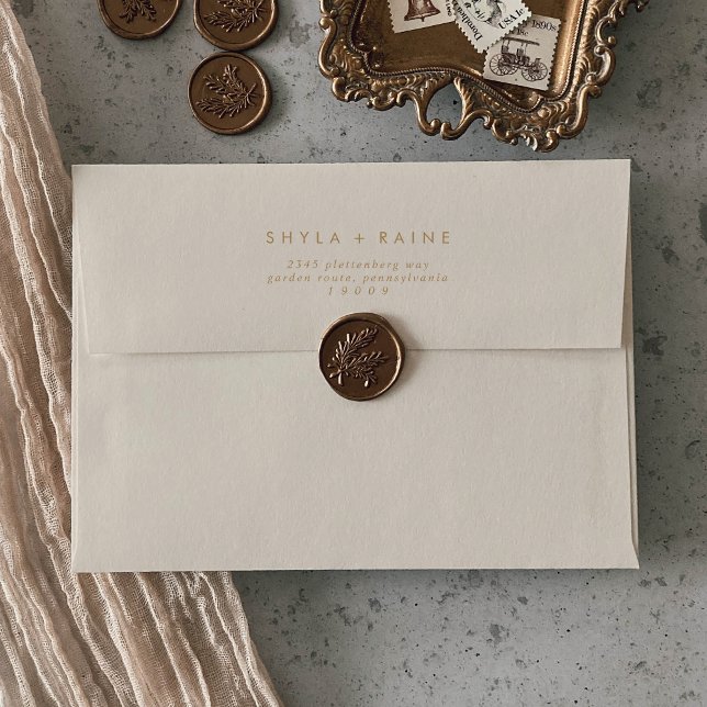 Boho Chic Vintage Gold Wedding Envelopes (Boho Chic Vintage Gold Wedding Envelopes)
