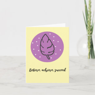 Boho Chic Watercolor Floral Blank Inspirational Card