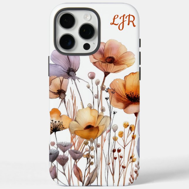 Boho Chic Watercolor Floral Case-Mate iPhone Case (Back)