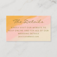 Boho Chic Watercolor Pink Yellow Wedding Website