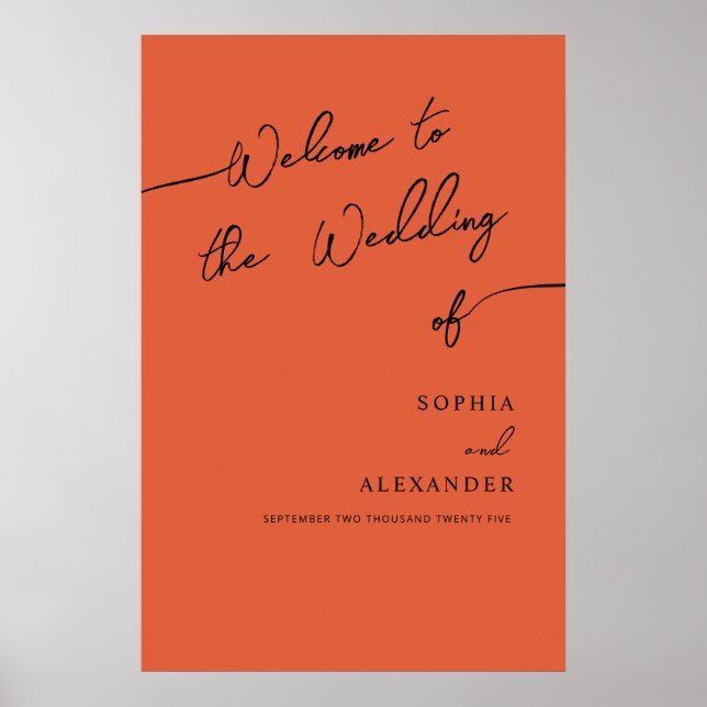 Boho Chic Wedding Acrylic Sign Welcome. (Front)