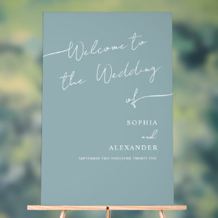 Boho Chic Wedding Acrylic Sign Welcome.