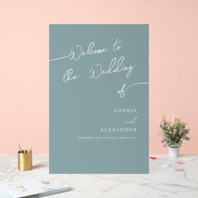 Boho Chic Wedding Acrylic Sign Welcome. (Wedding)