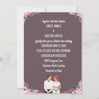 Boho Chic Wedding Invitation Card