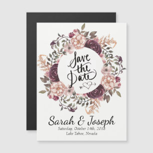 Boho Chic Wedding Save The Date Magnet