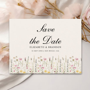 Boho Chic Wedding with Beige Flowers Postcard