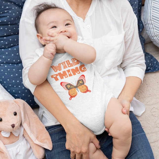 Boho Chic Wild Thing Butterfly  Baby Bodysuit (Creator Uploaded)