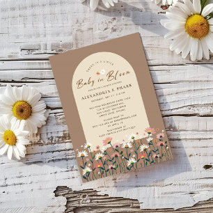 Boho Chic Wildflower Daisy Baby in Bloom Shower Invitation