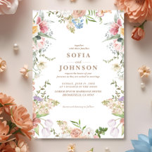 Boho Chic Wildflower Spring Garden Wedding